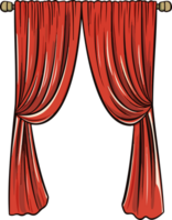 AI generated Curtain clipart design illustration png