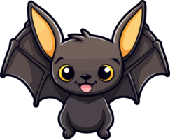 AI generated Cute bat clipart design illustration png