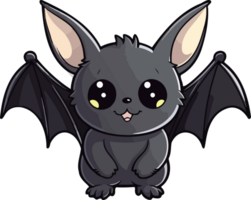 AI generated Cute bat clipart design illustration png