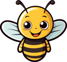 AI generated Cute bee clipart design illustration png