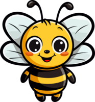 AI generated Cute bee clipart design illustration png