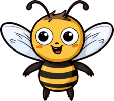 AI generated Cute bee clipart design illustration png