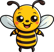 ai generiert süß Biene Clip Art Design Illustration png