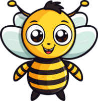 AI generated Cute bee clipart design illustration png