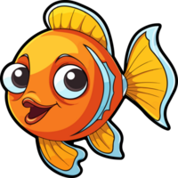 AI generated Cute fish clipart design illustration png