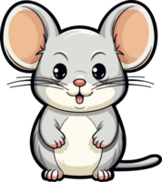 AI generated Cute mouse clipart design illustration png