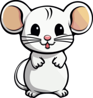 AI generated Cute mouse clipart design illustration png