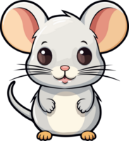 AI generated Cute mouse clipart design illustration png