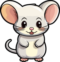 AI generated Cute mouse clipart design illustration png