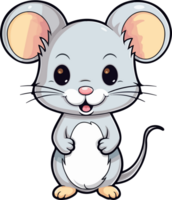 AI generated Cute mouse clipart design illustration png