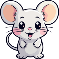 AI generated Cute mouse clipart design illustration png