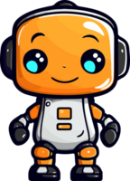 ai généré mignonne robot clipart conception illustration png