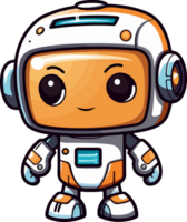 ai généré mignonne robot clipart conception illustration png