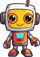 AI generated Cute robot clipart design illustration png