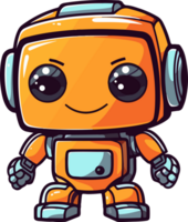 ai généré mignonne robot clipart conception illustration png