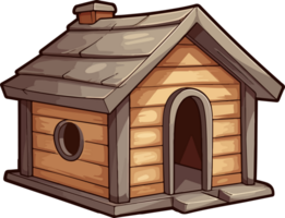 AI generated Dog house clipart design illustration png