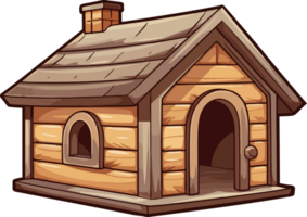 AI generated Dog house clipart design illustration png