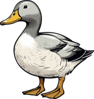 AI generated Duck clipart design illustration png