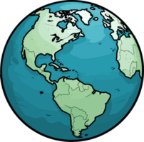 ai généré Terre globe clipart conception illustration png