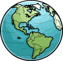 AI generated Earth globe clipart design illustration png