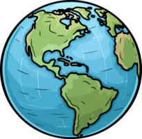 ai généré Terre globe clipart conception illustration png