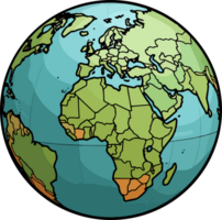 ai généré Terre globe clipart conception illustration png