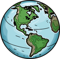 ai généré Terre globe clipart conception illustration png