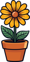 ai généré fleur dans pot clipart conception illustration png