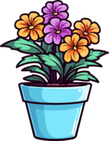 ai genererad blomma i pott ClipArt design illustration png