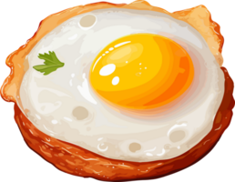 AI generated Fried egg clipart design illustration png