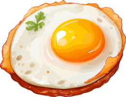 AI generated Fried egg clipart design illustration png