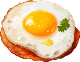 AI generated Fried egg clipart design illustration png