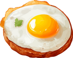 AI generated Fried egg clipart design illustration png