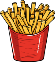 AI generated Fries clipart design illustration png