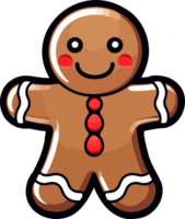 AI generated Gingerbread man clipart design illustration png