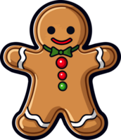 AI generated Gingerbread man clipart design illustration png