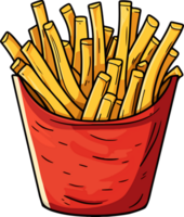 AI generated Fries clipart design illustration png