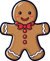 AI generated Gingerbread man clipart design illustration png