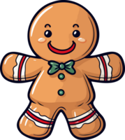 AI generated Gingerbread man clipart design illustration png