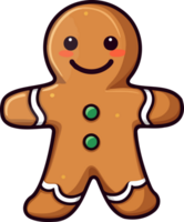 AI generated Gingerbread man clipart design illustration png