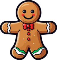 AI generated Gingerbread man clipart design illustration png