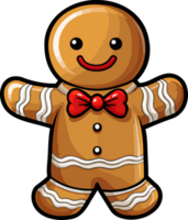 AI generated Gingerbread man clipart design illustration png