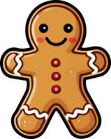 AI generated Gingerbread man clipart design illustration png