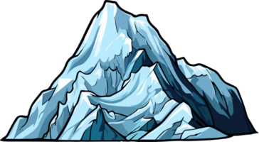 AI generated Mountain clipart design illustration png