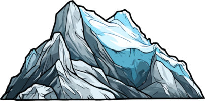 AI generated Mountain clipart design illustration png