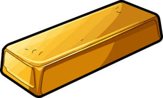 AI generated Gold bar clipart design illustration png