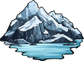 AI generated Mountain clipart design illustration png