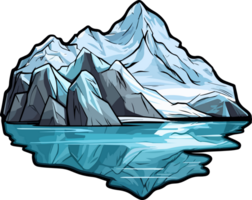 AI generated Mountain clipart design illustration png