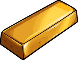 AI generated Gold bar clipart design illustration png