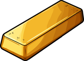 AI generated Gold bar clipart design illustration png